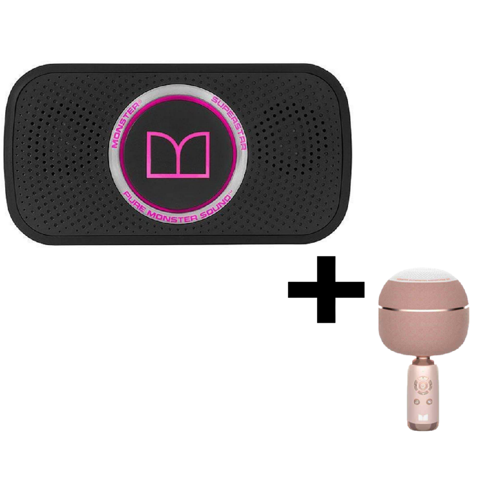 Monster Microphone + Wireless Speaker Superstar Pink