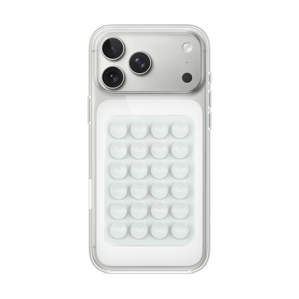 WOO Silicone Suction Cup Phone Mount Pad, 3M Adhesive, 24-Piece Backing, White