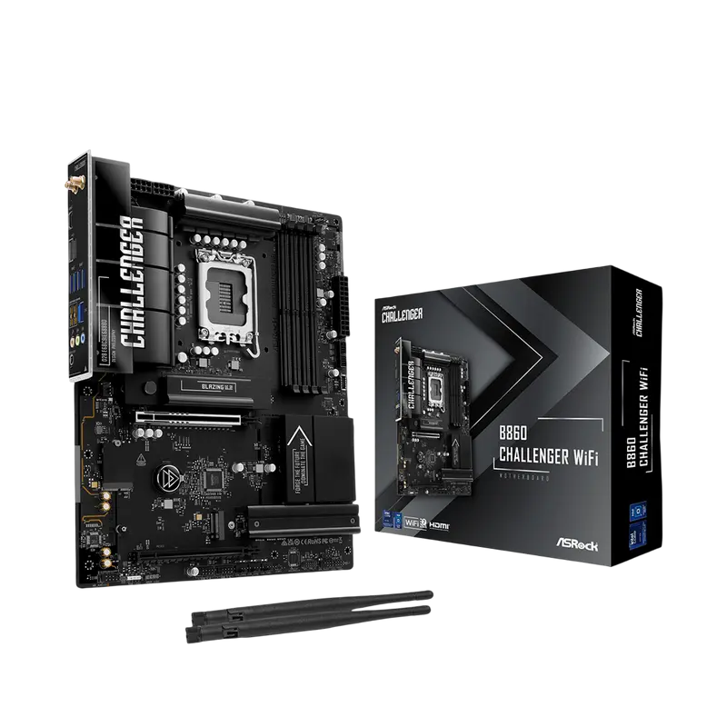 Материнская плата ASRock B860 CHALLENGER WIFI, LGA1851, AMD B860, ATX,процессоры ,оперативная память, ssd, M2, hdd, кейсы