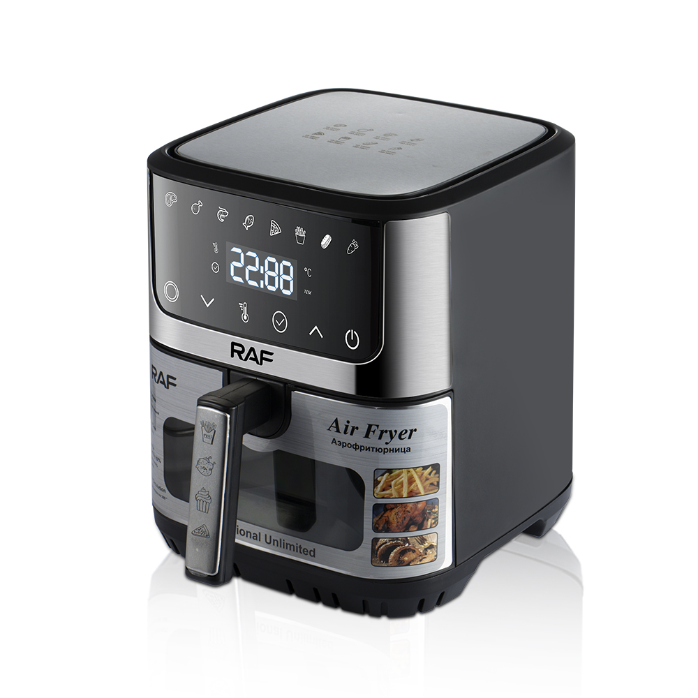 Raf Air Fryer R.5350, Transparent Window, 7L,1600W, Black