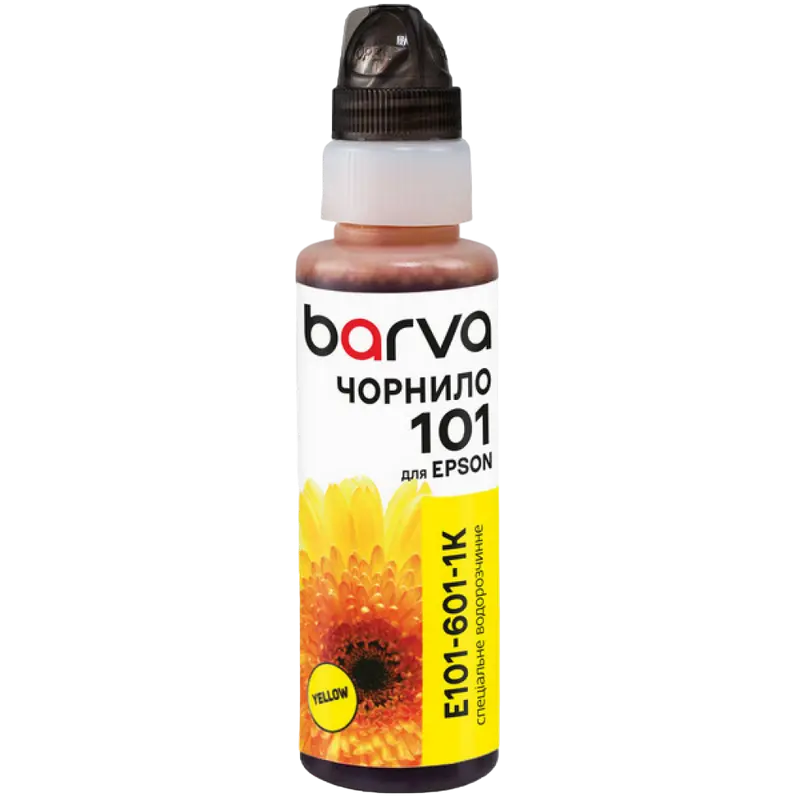 Контейнер с чернилами Barva E101-601, 100мл, Желтый,бумага ,чернила, Opc, тонер, dvd, duracell, батарейки
