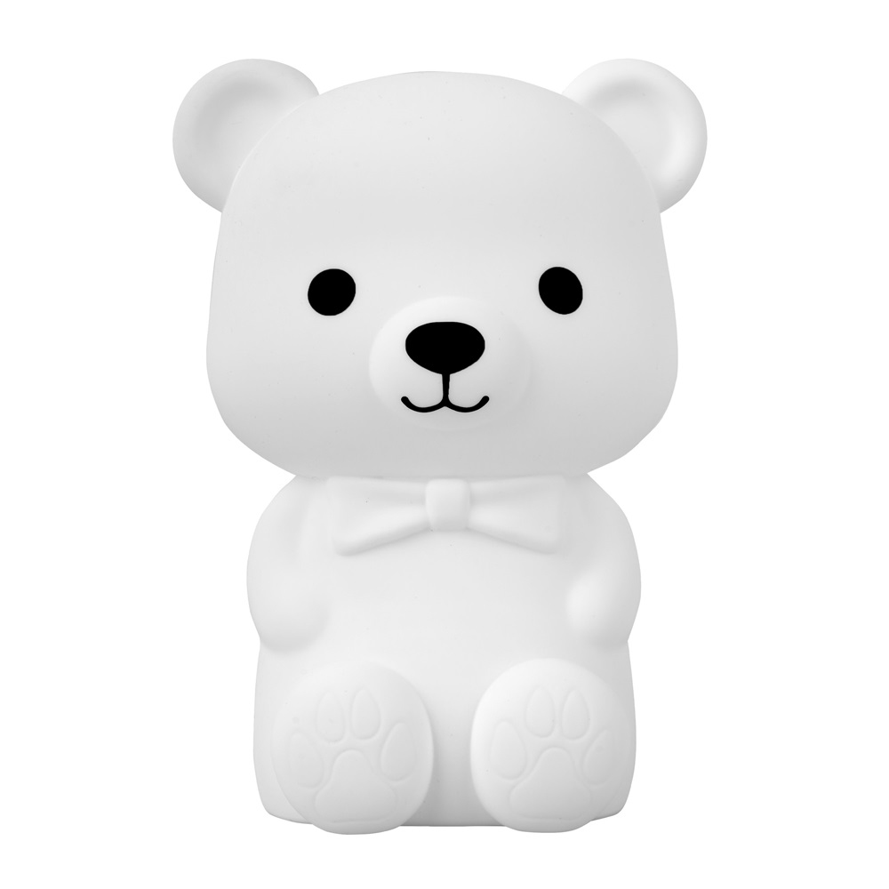 Cute Series Bear Silicone Night Light, White (Damaged Box)