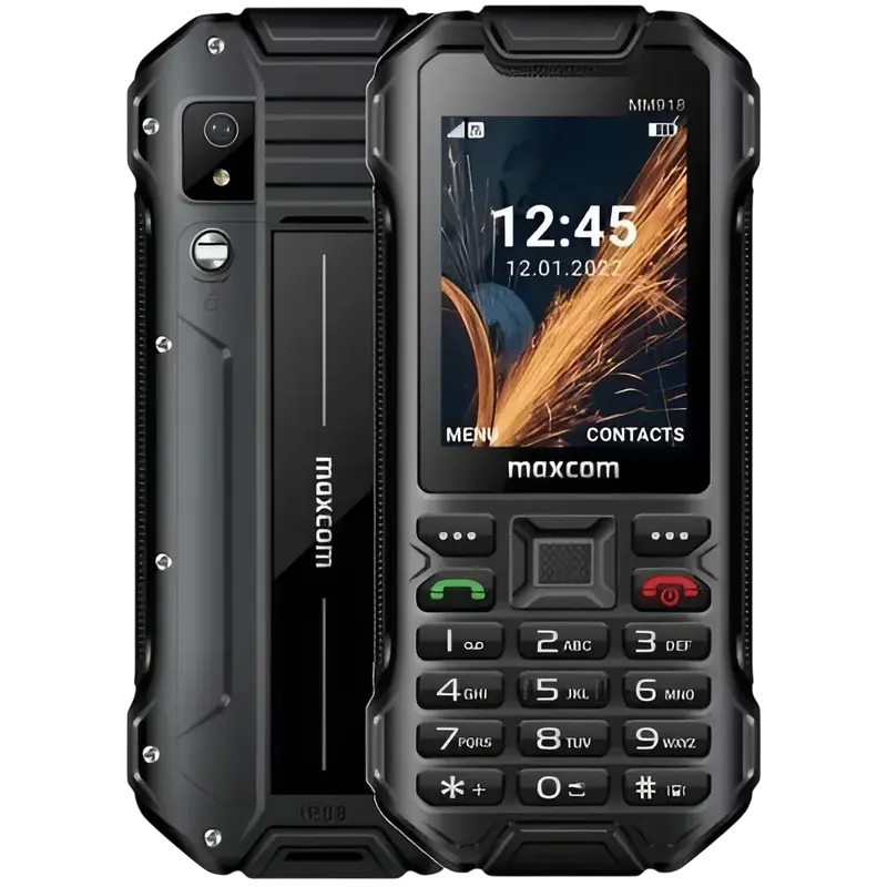 Мобильный телефон MaxCom MM918, Чёрный, iphone, xiaomi, samsung, oppo, чехол, стекло