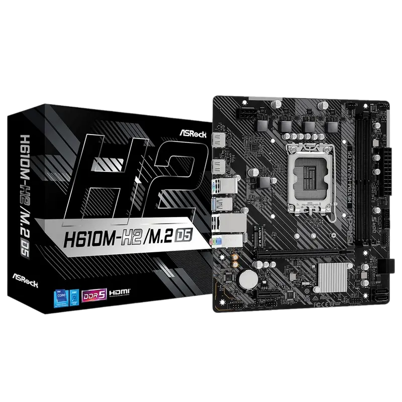 Материнская плата ASRock H610M-H2/M.2 D5, LGA1700, Intel H610, Micro-ATX,процессоры ,оперативная память, ssd, M2, hdd, кейсы