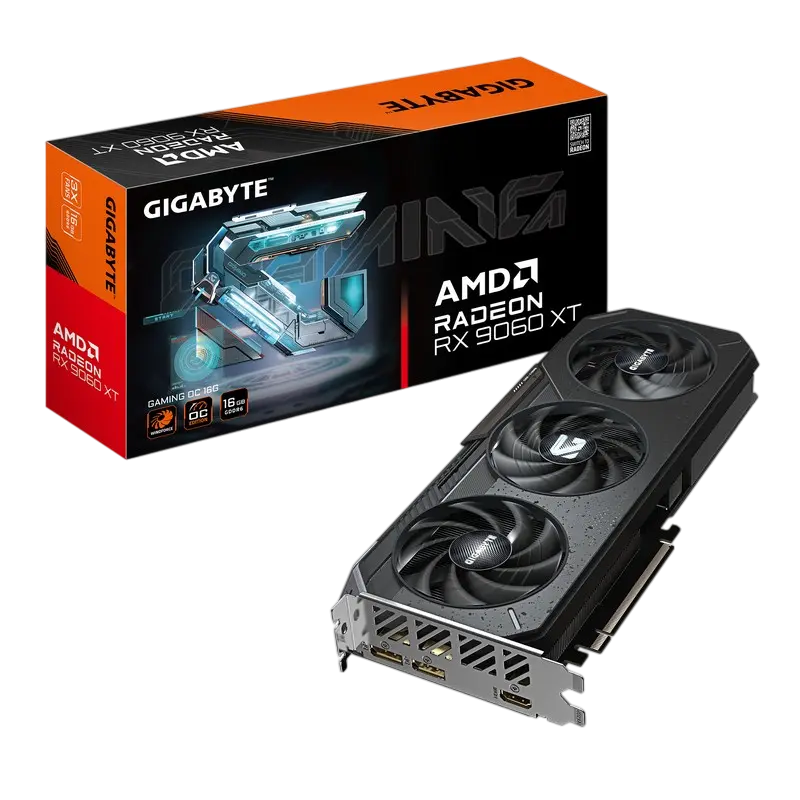 Видеокарта Gigabyte GV-R9060XTGAMING OC-16GD, 16 ГБ GDDR6 128бит,процессоры ,оперативная память, ssd, M2, hdd, кейсы