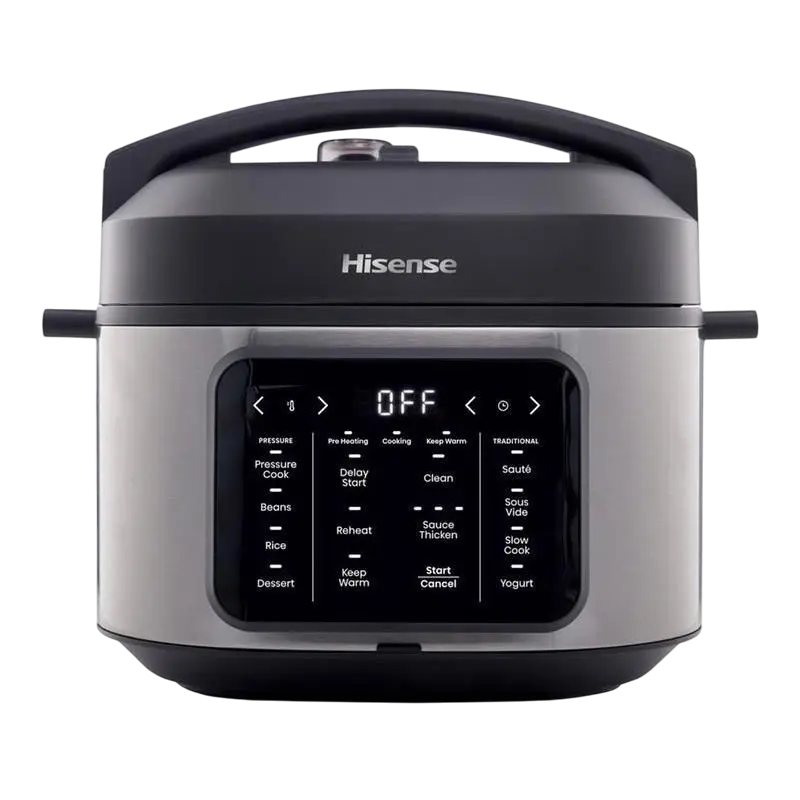 Мультиварка-скороварка Hisense HMC6SBK, Чёрный | Нержавеющая сталь