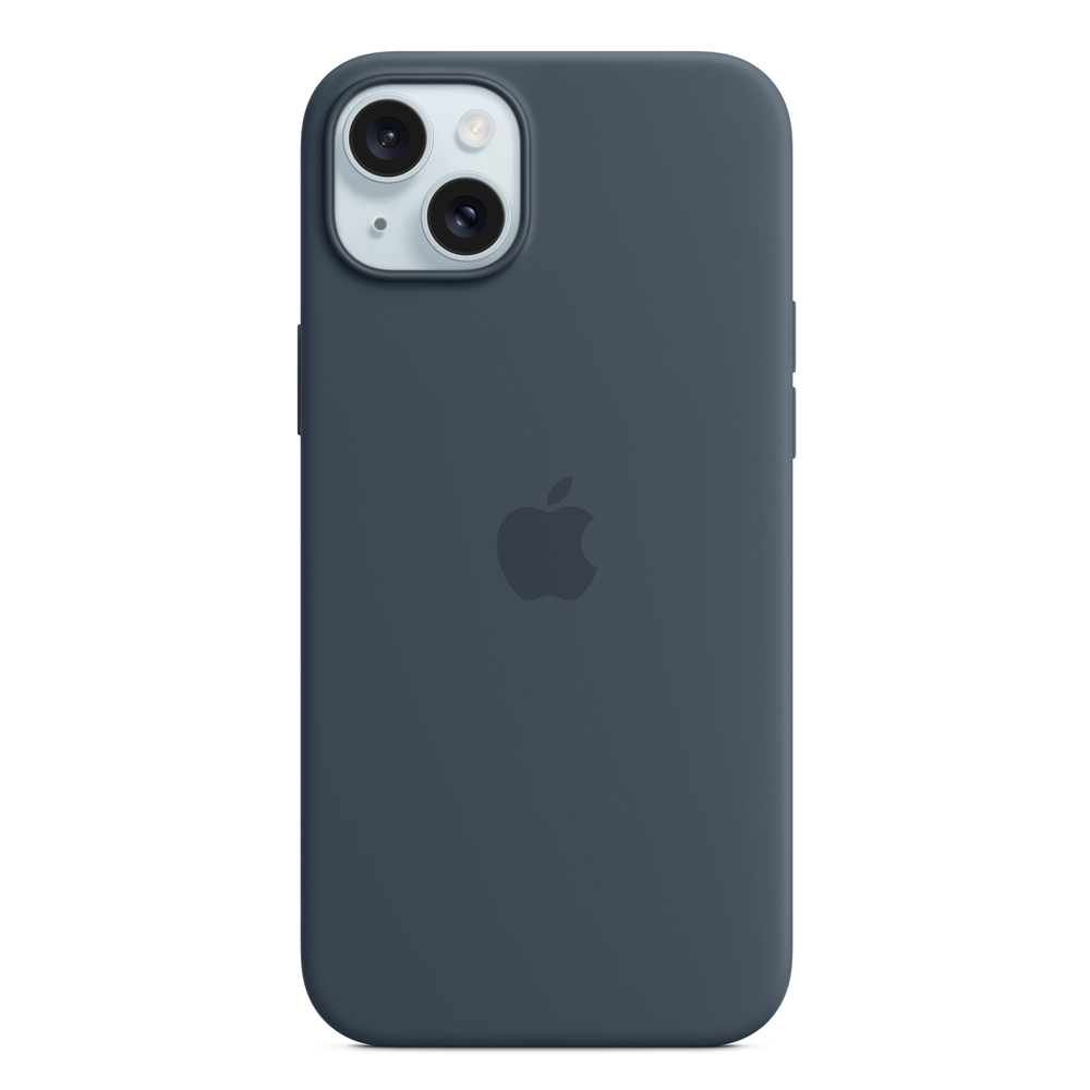Case Original Silicone with MagSafe for iPhone 15 Plus/14 Plus, Storm Blue