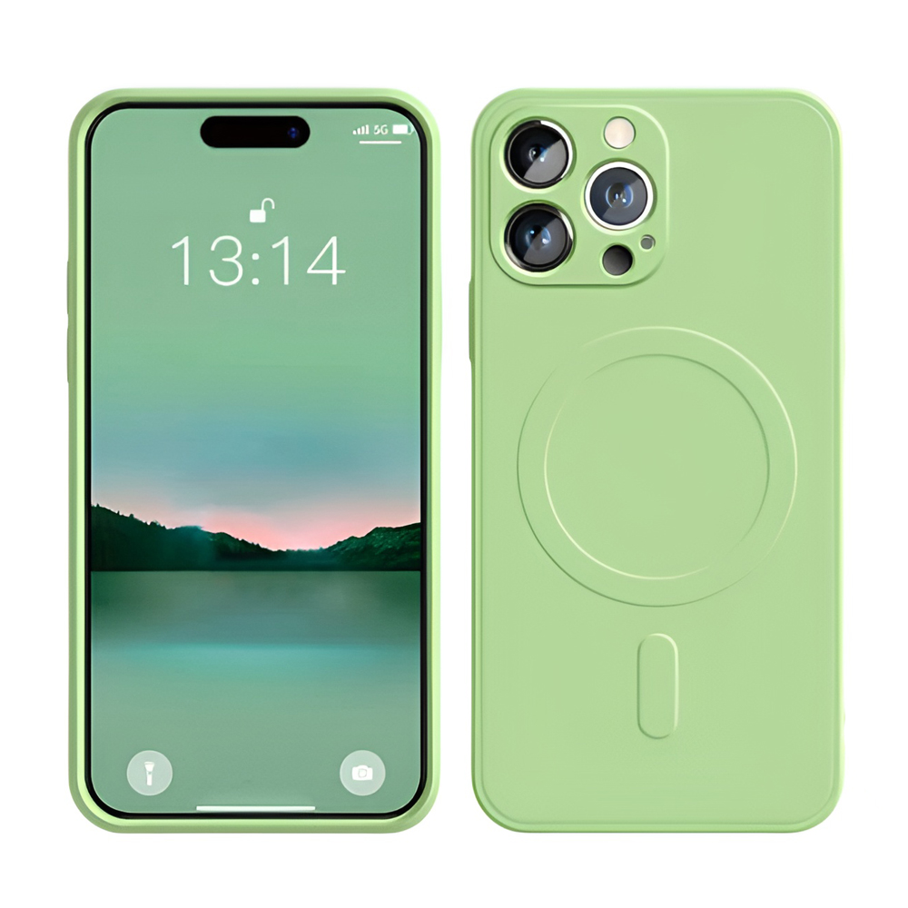WOO Case Liquid Silicone Magsafe Iphone 16 Pro Max, Green