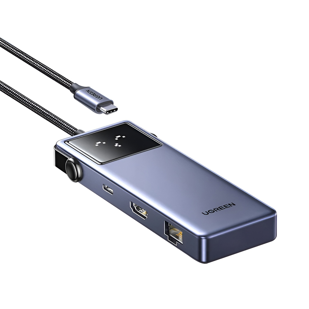 UGREEN HUB 7in1 Type-C to 1*HDMI 4K@60Hz + 2*USB-A 3.0 + 1*USB-A 2.0 + 1*USB-C + LAN 100W PD | CM888, Space Gray