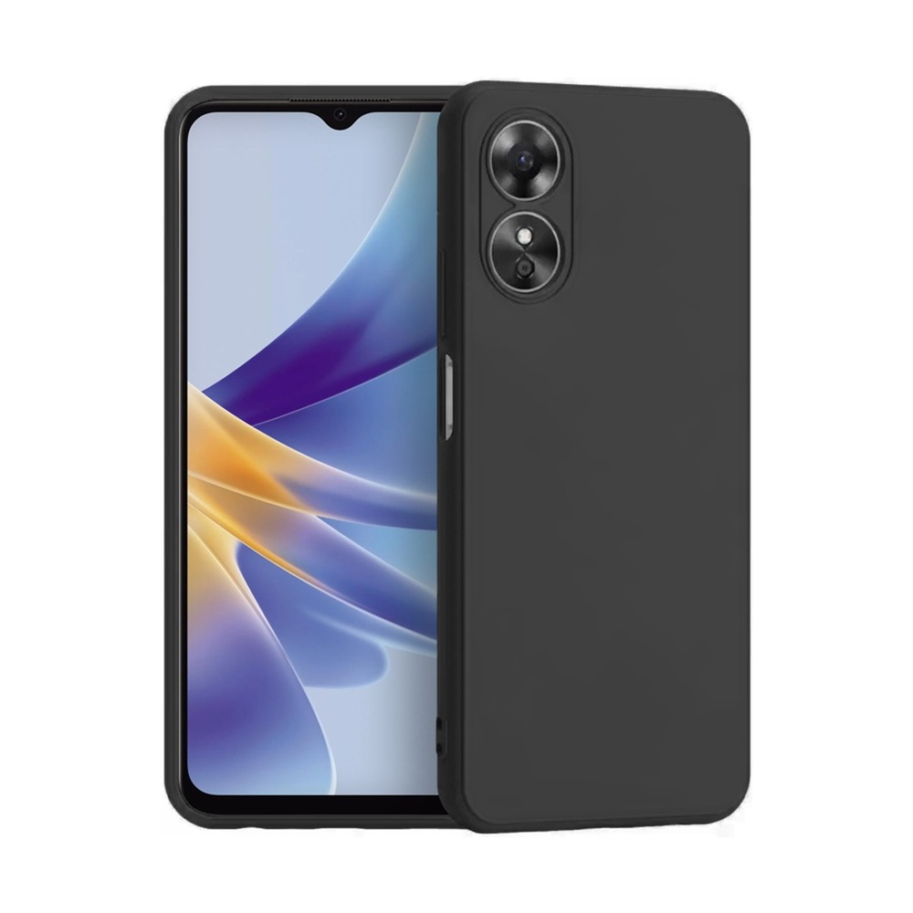 Helmet Case Liquid Silicone Oppo A17, Black