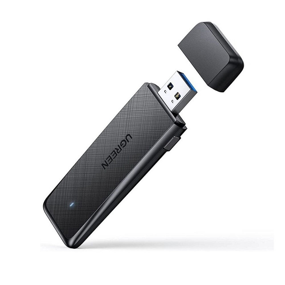 UGREEN Adapter WiFi USB AC1300 11ac Dual-Band 2.4GHz/400Mbps 5GHz/867Mbps | CM492, Black
