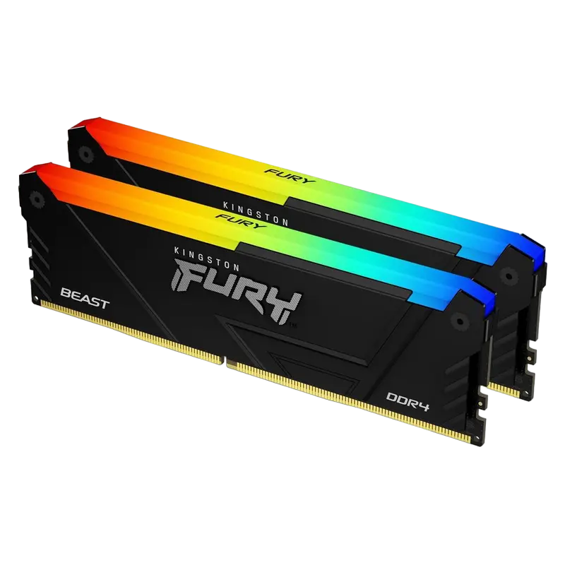 Оперативная память Kingston FURY Beast RGB, DDR4 SDRAM, 3200 МГц, 32 Гб, KF432C16BB12AK2/32