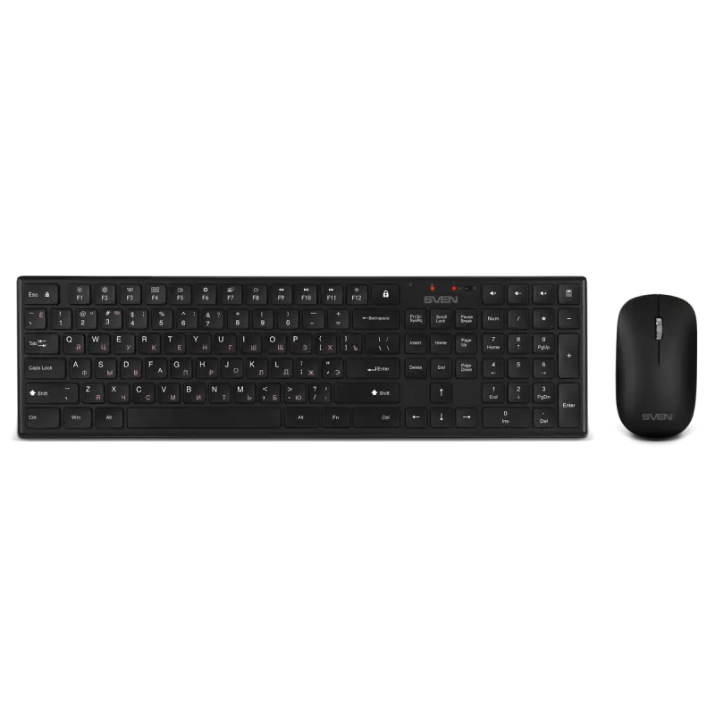 Клавиатура и мышь SVEN KB-C2550W, Беспроводное, Чёрный