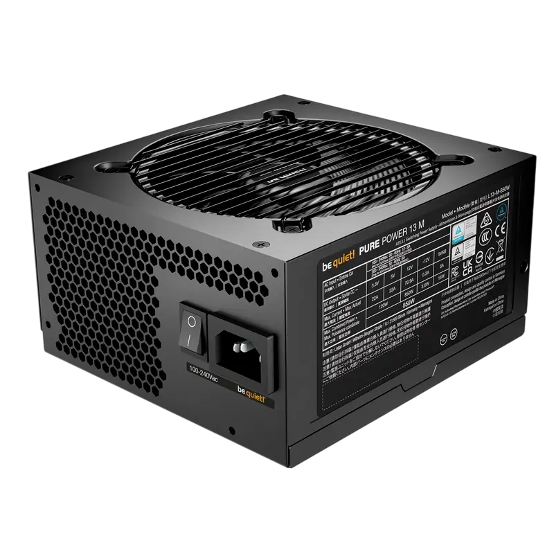 Блок питания для компьютеров be quiet! Pure Power 13 M, 850Вт, ATX, Полностью модульный