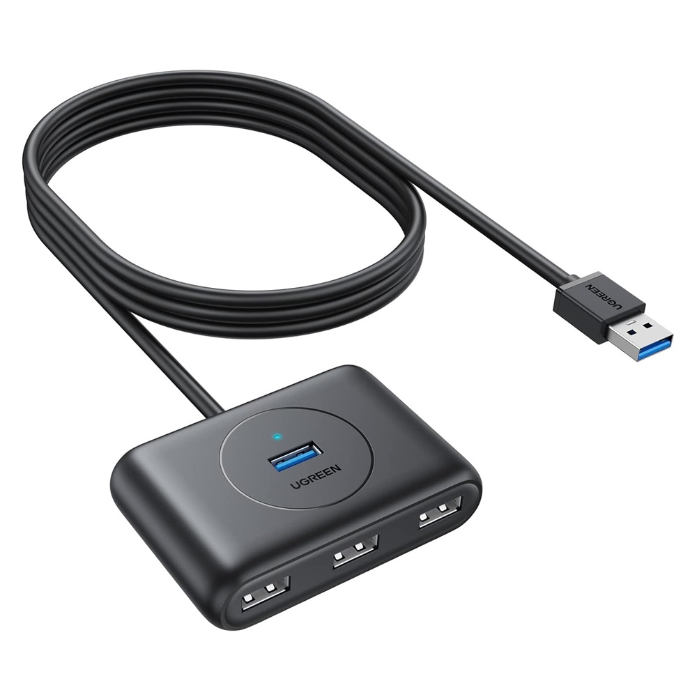 UGREEN HUB 4in1 USB 3.0 to 4*USB 3.0 1M CR113, Black