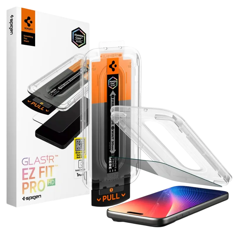Защитное стекло Spigen Apple iPhone 16 Pro/17/17 Pro EZ FIT Pro Privacy , Прозрачный