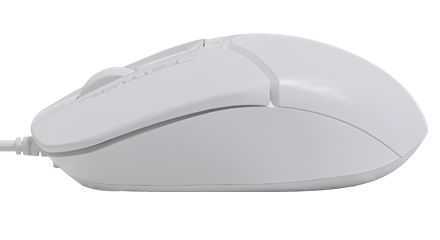 Mouse A4Tech FM12S, 1000 dpi, 3 buttons, 104g, Ambidextrous, Silent, 4-Way Whee, 1.5m, USB, White