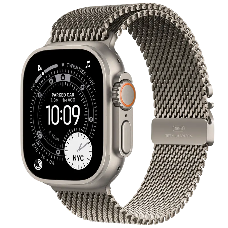 Умные часы Apple Watch Ultra 3, 49мм, Natural Titanium, iphone, xiaomi, samsung, oppo, чехол, стекло