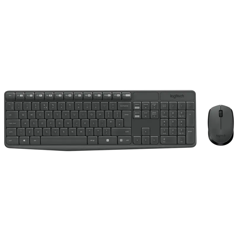 Клавиатура и мышь Logitech MK235, Беспроводное, Серый