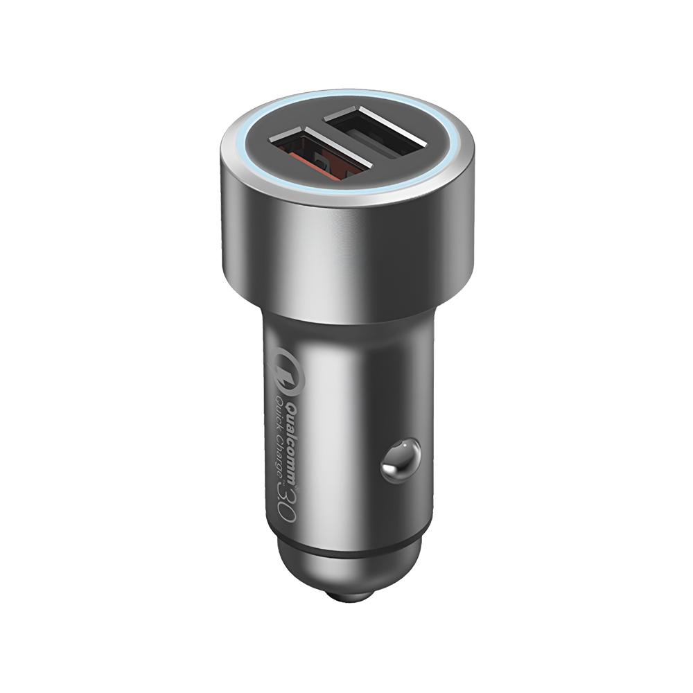 70mai Car Charger 2xUSB QC3.0 2.4A/1A, Silver