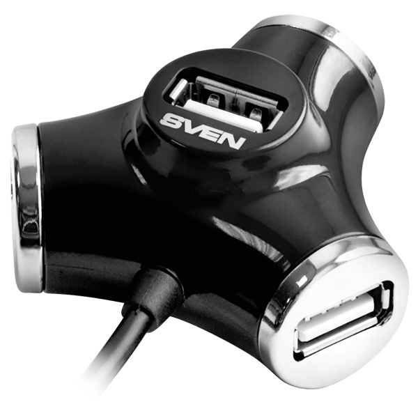 USB 2.0 Hub 4-port SVEN "HB-012", Black