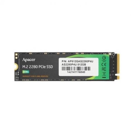 .M.2 NVMe SSD    512GB Apacer AS2280P4U [PCIe 3.0 x4, R/W:3500/2300MB/s, 400/600K IOPS, 350TB,3DTLC]