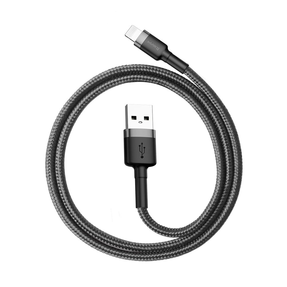 Baseus cafule Cable USB For iP 2.4A 0.5m Gray+Black