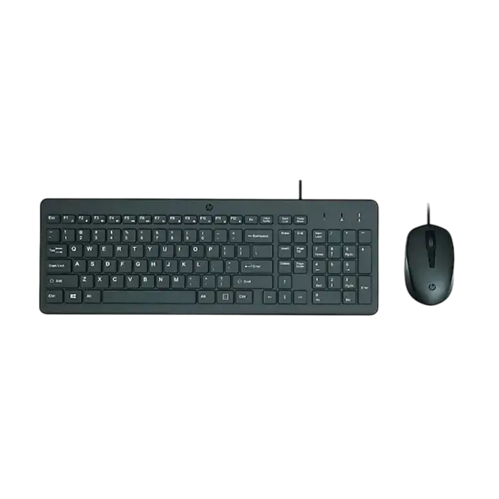 Клавиатура и мышь HP 150, Проводное, Чёрный