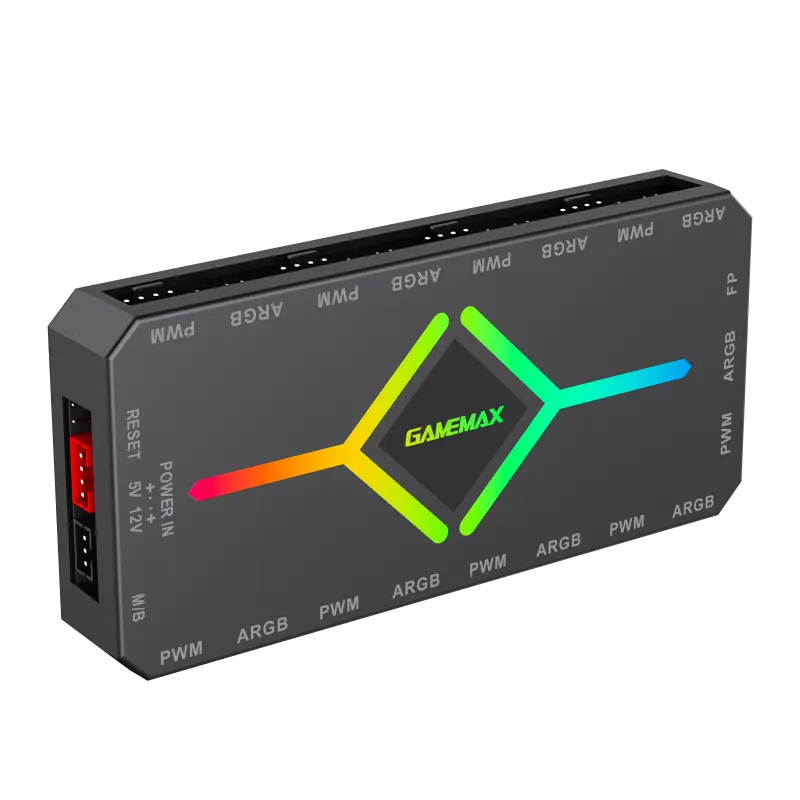 Концентратор вентилятора Gamemax V4.0 ARGB+PWM Controller (V4.0), Чёрный, acer,asus,lenovo,hp,dell,планшеты,чехол для планшета, подставка для ноутбука, зарядка для ноутбука