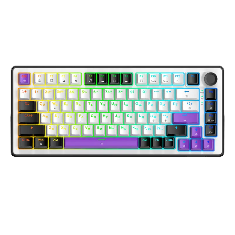 Клавиатура HATOR Hellyberry HK75, Проводное, Белый