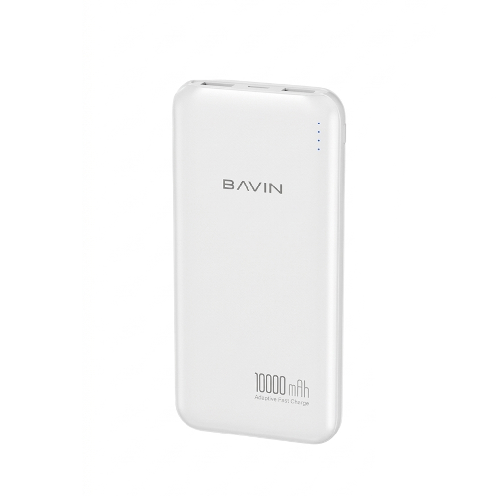 BAVIN Power Bank 10000mAh, Quick Charging, Dual USB Output, White