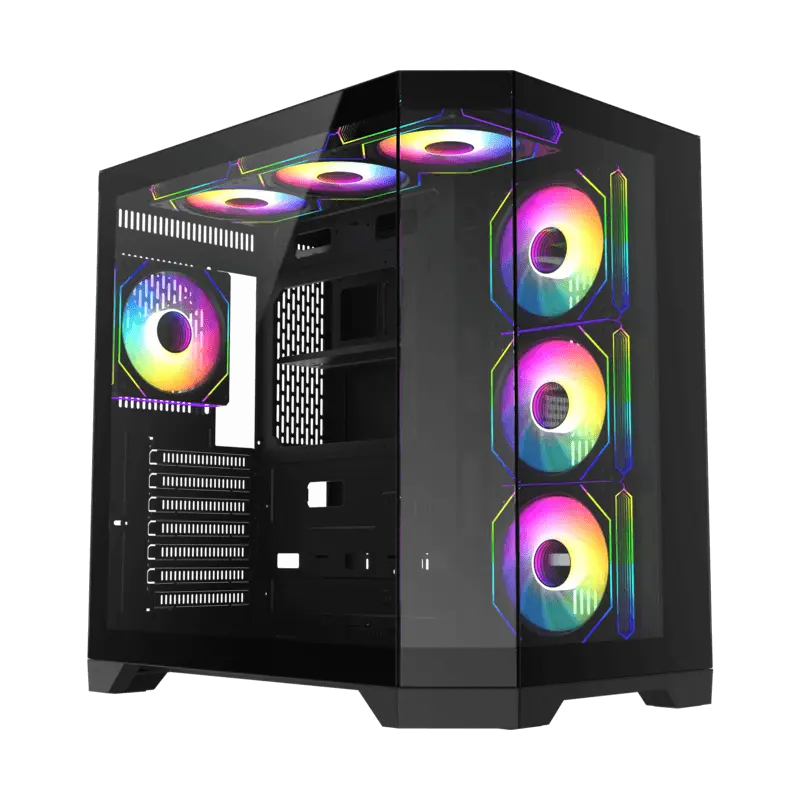 Компьютерный корпус Gamemax HYPE-A, Midi-Tower, Без блока питания, Чёрный