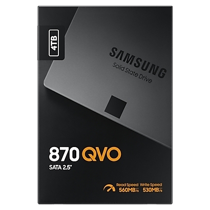 2.5" SATA SSD 4.0TB Samsung  870 EVO "MZ-77E4T0BW" [R/W:560/530MB/s, 98K IOPS, MGX, V-NAND 3bit MLC]