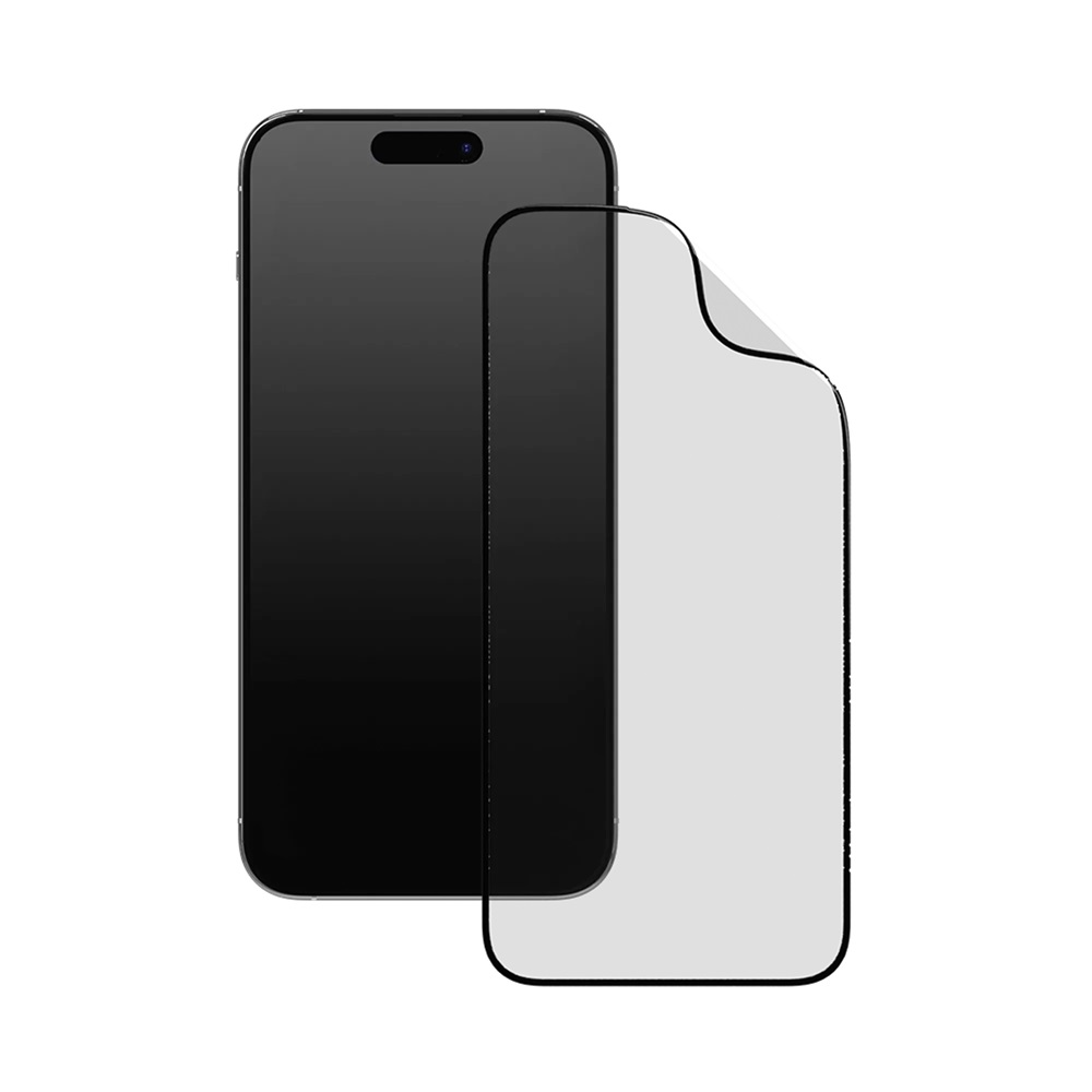 RhinoShield 3D Impact Screen Protector for iPhone 15 Pro Max Alignment Frame, Clear