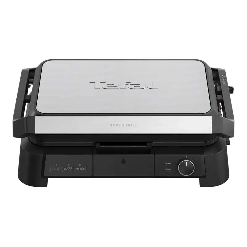 Электрический Гриль Tefal GC520DE0, 2200Вт, Чёрный | Нержавеющая сталь