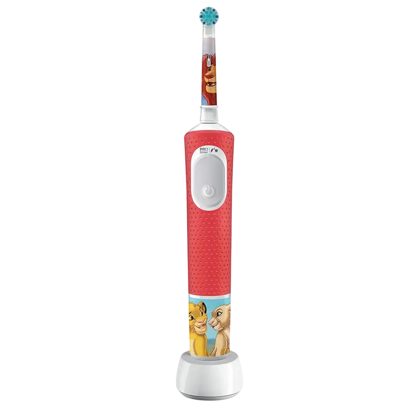 Электрическая зубная щетка Braun Oral-B Pro Kids Lion King, Красный | Белый
