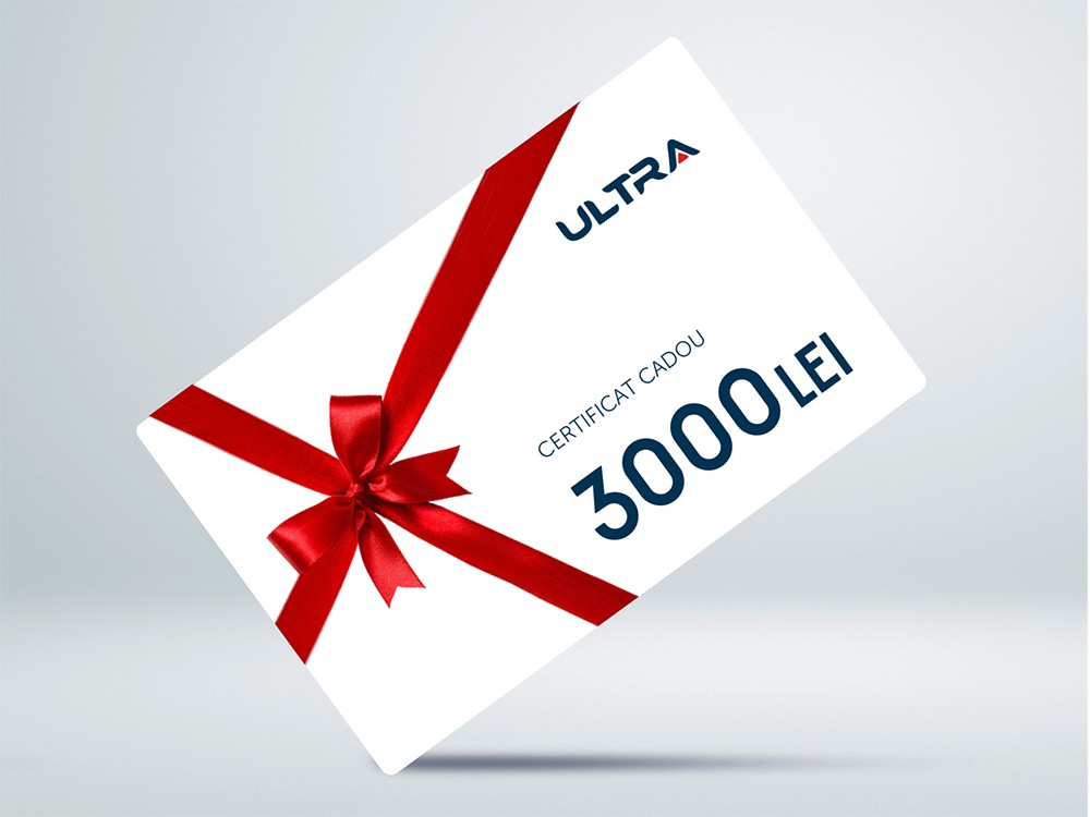 Certificat Cadou cu valoarea 3000 Lei | Card cu barcode si numerotatie