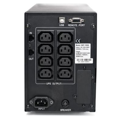 UPS PowerCom SPT-1500, 1500VA/1200W, Smart Line Interactive, Pure Sinewave, LCD, AVR, USB, SNMP, 2xS