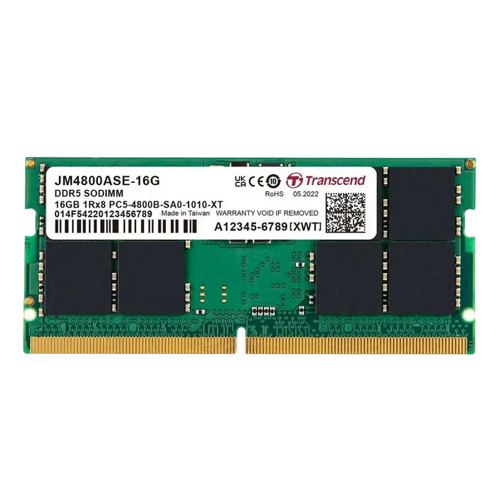 Оперативная память Transcend JetRam, DDR5 SDRAM, 4800 МГц, 16Гб, JM4800ASE-16G,процессоры ,оперативная память, ssd, M2, hdd, кейсы