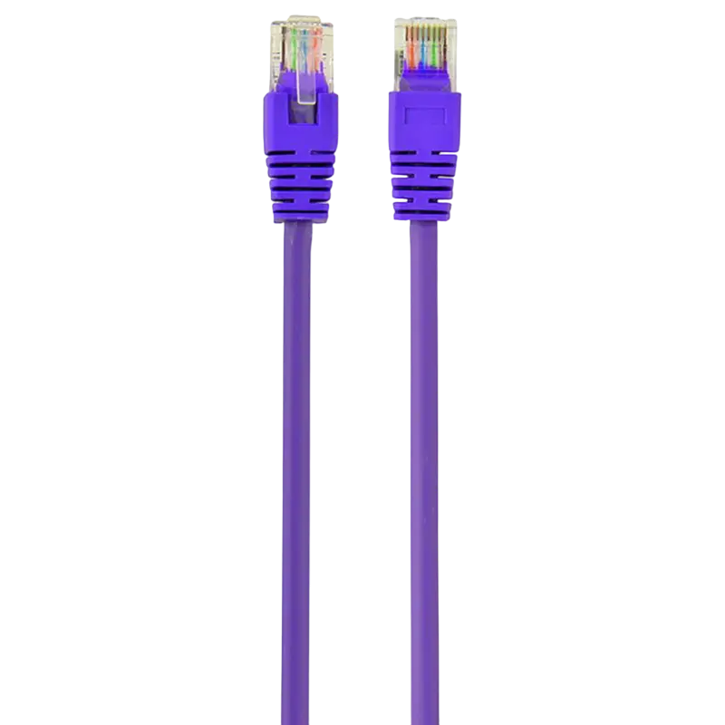 Патч-корд Cablexpert PP12-2M/V, CAT5e UTP, 2м, Фиолетовый,usb ,micro ,iphone, 3.5, tupe-c, тюльпаны