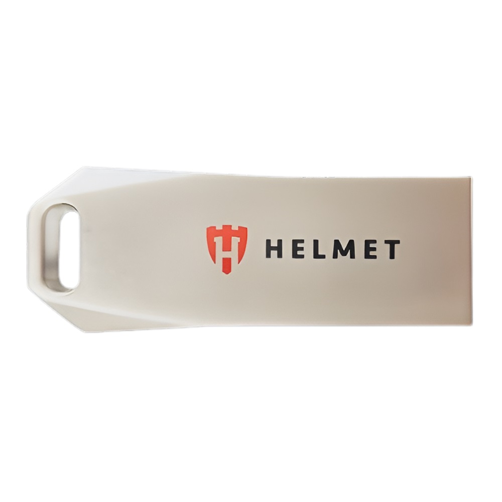 Helmet USB Drive 3.2 Metal Line 128 GB, Silver