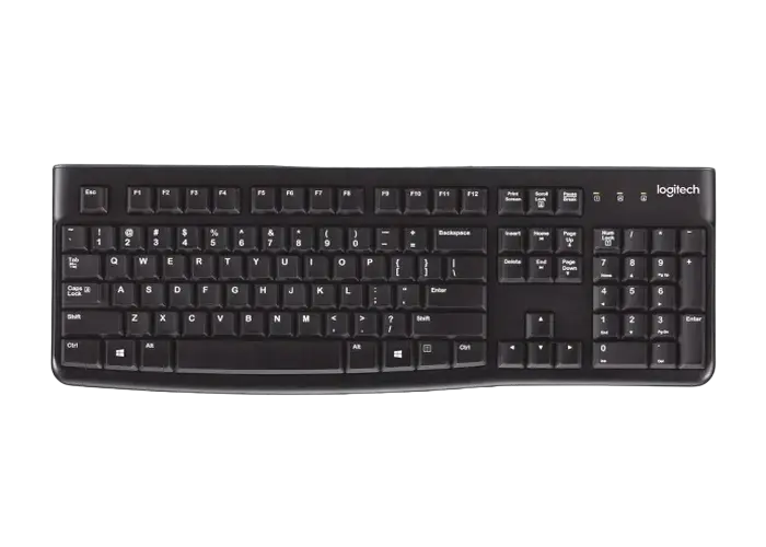 Клавиатура Logitech K120, Проводное, Чёрный, клавиатуры ,мышки ,веб камера ,коврики ,флешки , 16gb, 32gb,64gb,128gb,256gb,512,microsd,sd