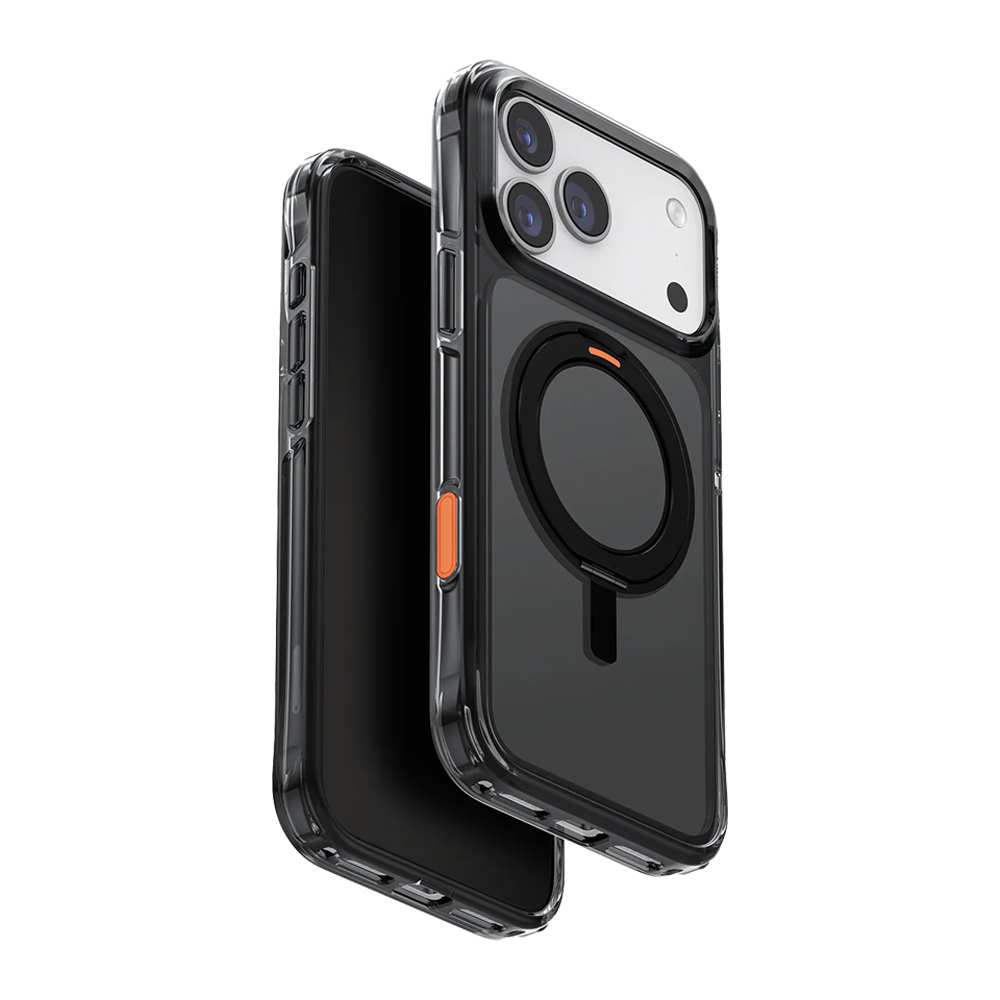 Uniq Case for iPhone 17 Pro Max (2025) 6.9 Hybrid Swivix with 360 Rotating Kickstand, Black