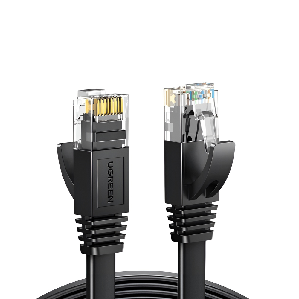 UGREEN Cat6 Flat Ethernet Cable, U/UTP, 20m, Black