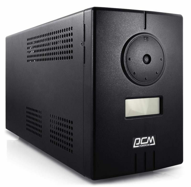 UPS PowerCom INF-800 800VA/480W,12Vdc,10A max charge curr., Externa Battery Only, 2*Schuko Sockets, удлинители, ups, стабилизаторы