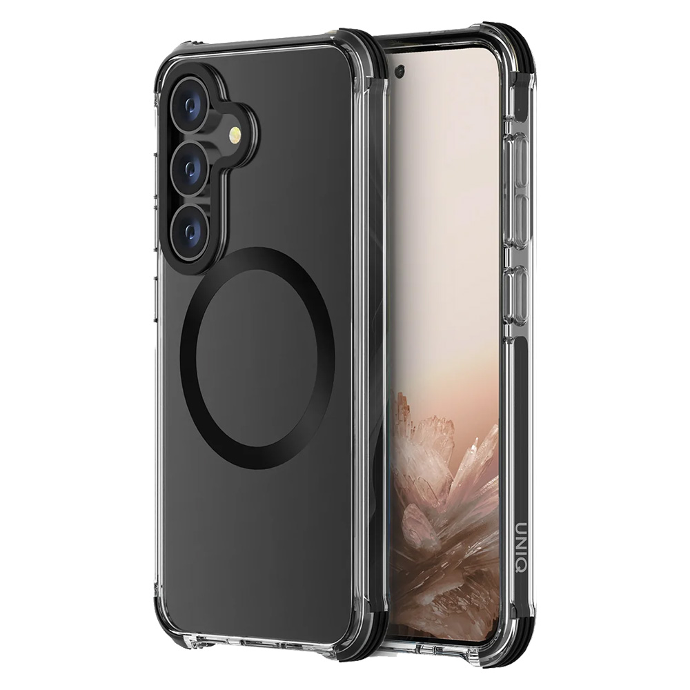 Uniq Case for Samsung S25 Combat MagClick Hybrid Polycarbonate, Black