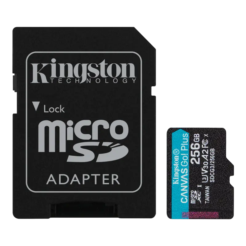 Карта памяти Kingston Canvas Go! Plus, 256Гб (SDCG3/256GB)