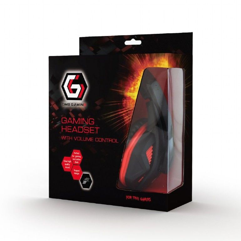 Gembird GHS-03, Gaming headset with Microphone, 3.5 mm plug x 2 pcs, Black