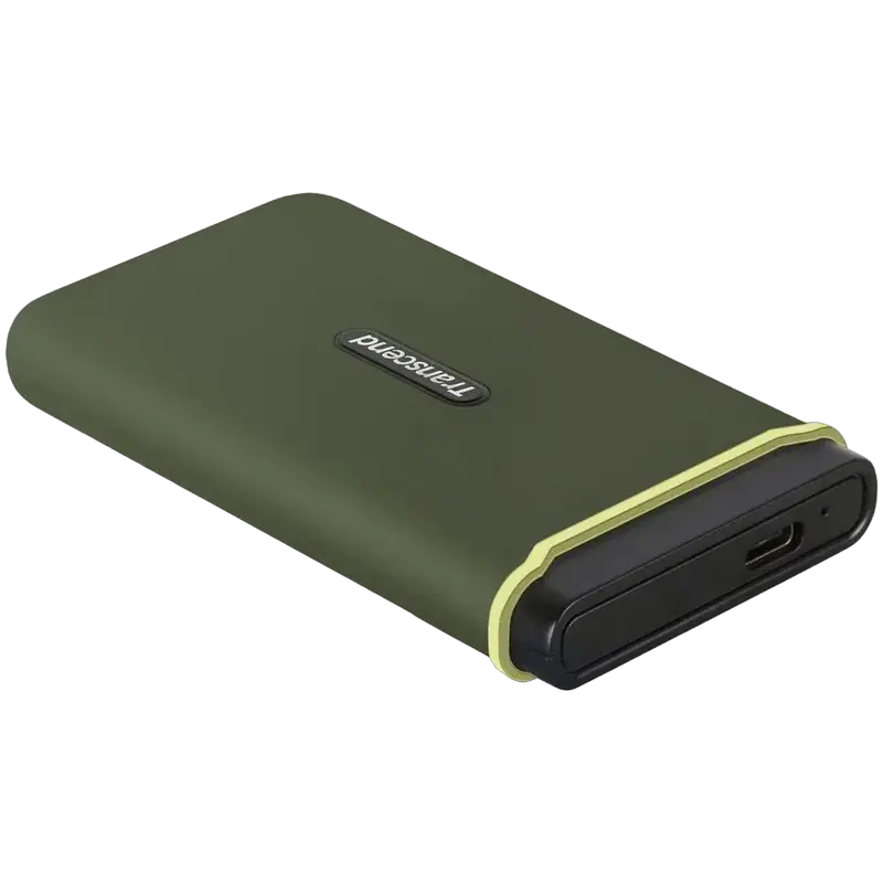 Внешний портативный SSD накопитель Transcend ESD380C, 500 ГБ, Military Green (TS500GESD380C)