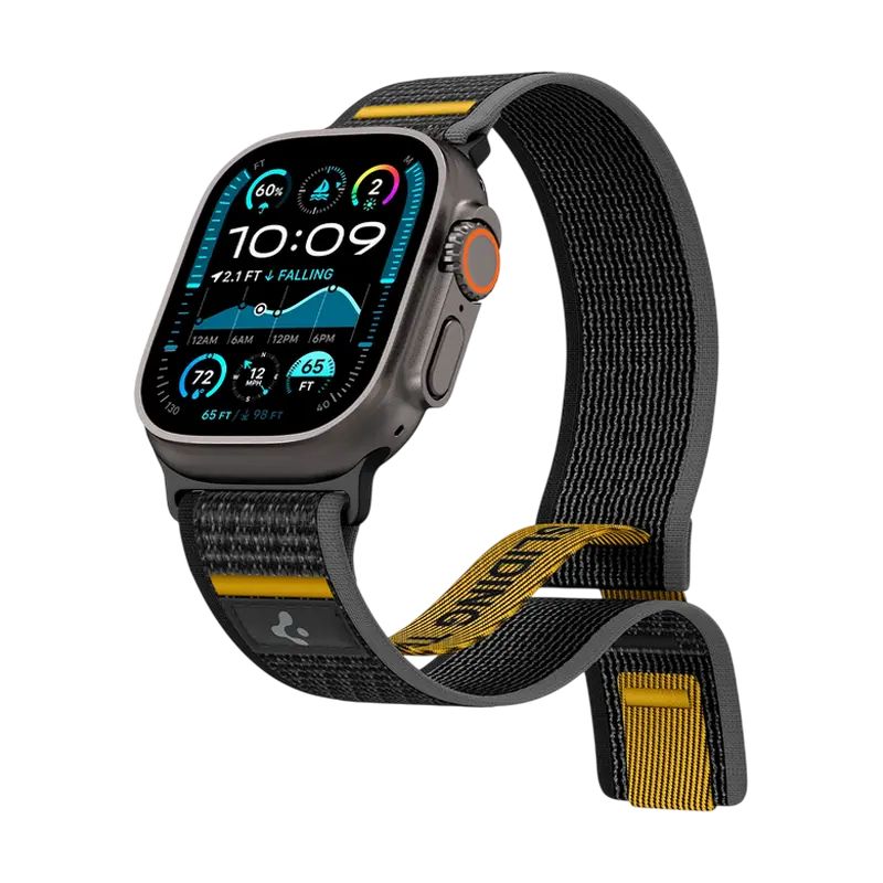 Ремешок для часов Spigen Athlex Air, Нейлон, Active Black, iphone, xiaomi, samsung, oppo, чехол, стекло